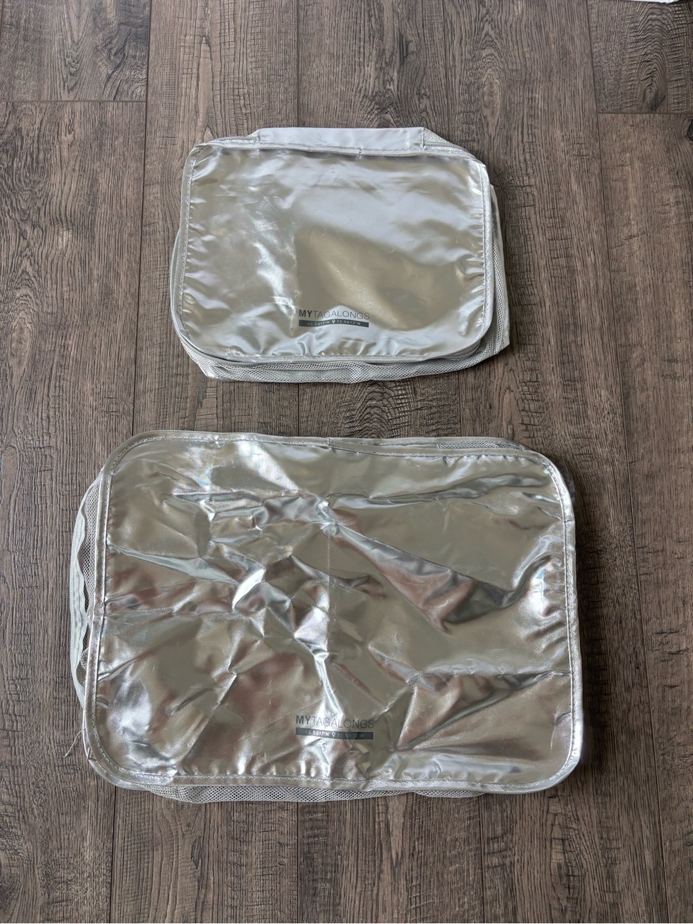 MYTSAALONGS Silver Travel Packing Cubes Set